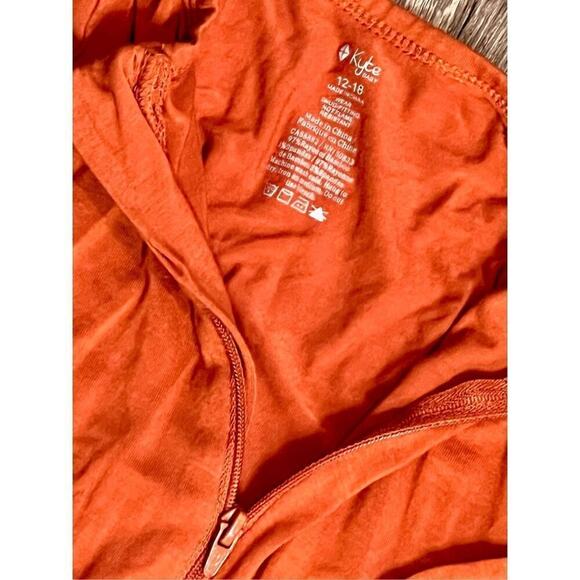 Kyte Baby Bamboo Rust Orange Longall LS Romper Fall Spice 12-18 months Autumn - Picture 2 of 8